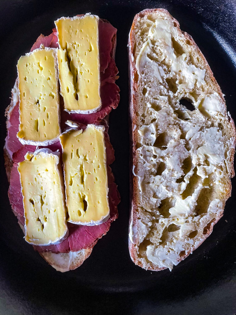 sandwich before toasting