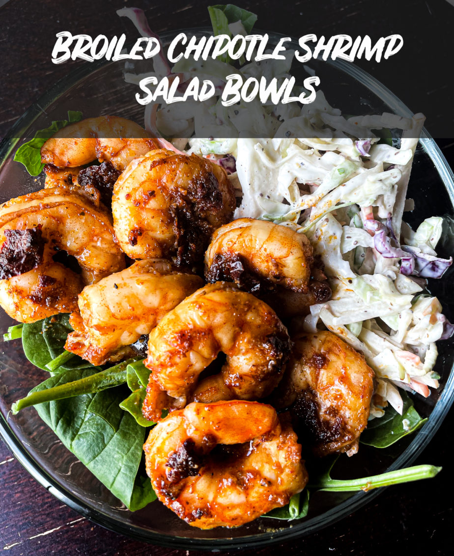 Broiled Chipotle Shrimp Salad Bowls